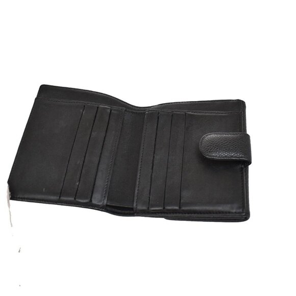 CHANEL CC Logo Bifold Compact Wallet Grained Calfskin Leather Black - Picture 7 of 14